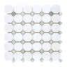 Thassos White Marble Octagon Mosaic (w/ Ming Green) Polished/Honed Backsplash Tile