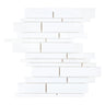 Thassos White Marble Manhattan Random-Strip Mosaic Polished/Honed Backsplash Tile