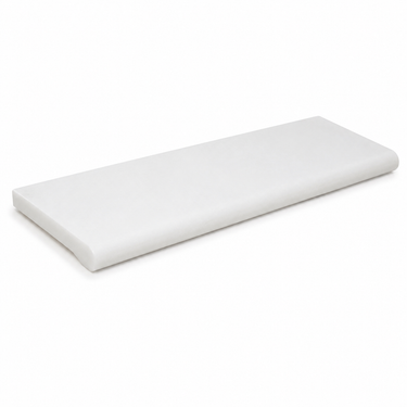 Thassos White Marble Tile - 4x12 Long-Side-Bullnosed