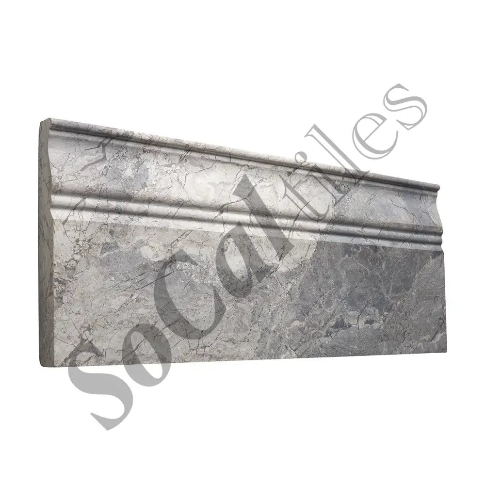 Atlantic Gray Marble 4-3/4’’ X 12’’ X 3/4’’ Baseboard Trim Polished/Honed Baseboard