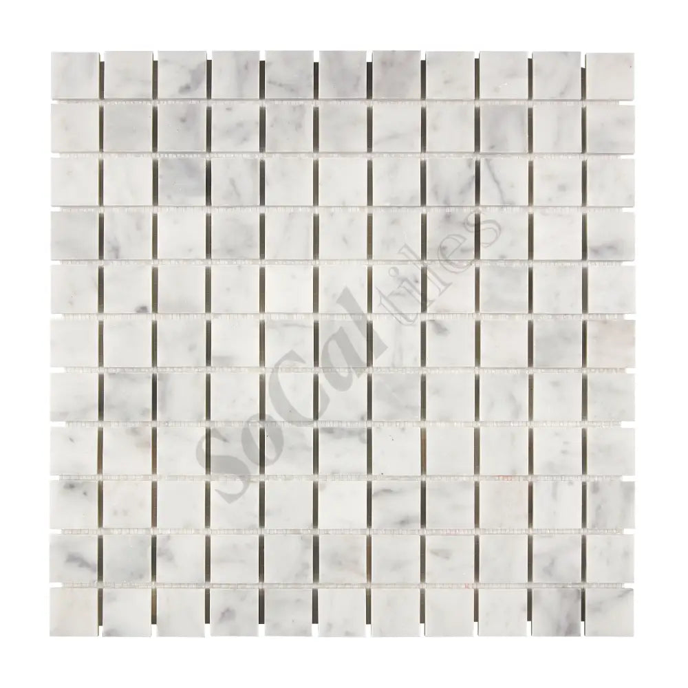 Bianco Carrara White Marble 1’’ X 1’’ Mosaic Wall Tile