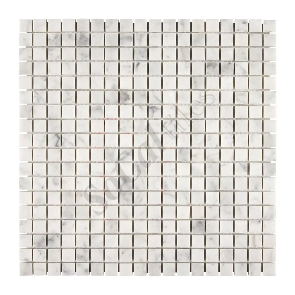 Bianco Carrara White Marble 5/8’’ X 5/8’’ Mosaic Wall Tile