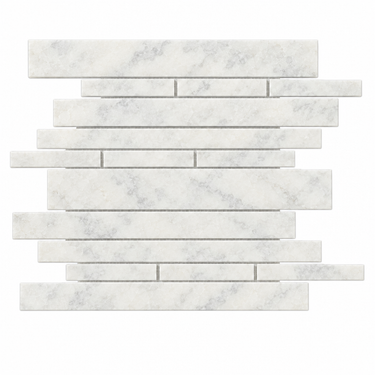 Bianco Congelato Dolomite Manhattan random-strip mosaic