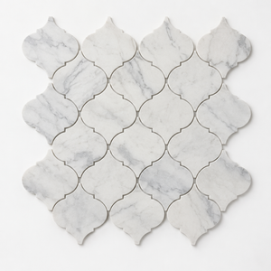 Bianco Congelato Dolomite Mosaic - Arabesque Lantern