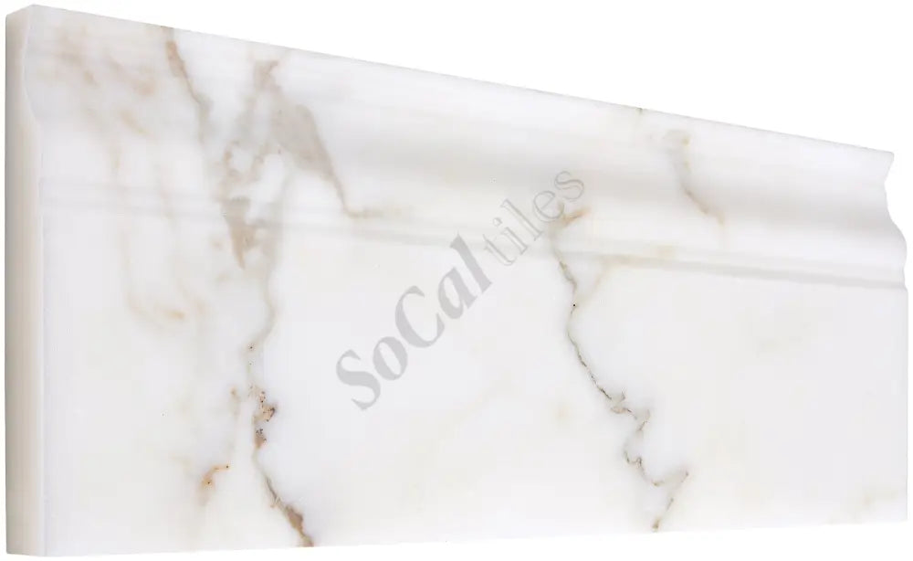 Calacatta Gold Marble 4-3/4’’ X 12’’ Baseboard Trim Baseboard