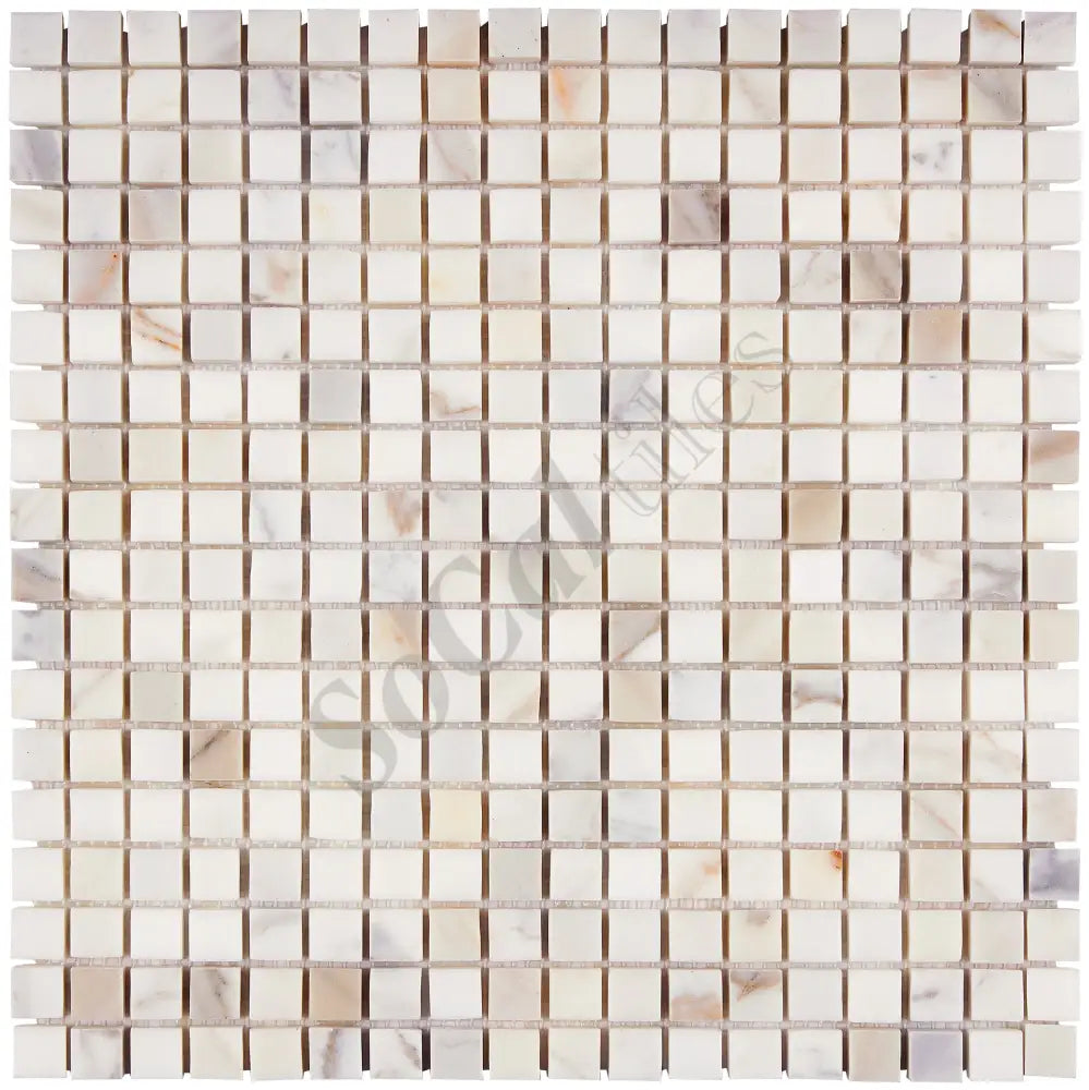 Calacatta Gold Marble 5/8’’ X 5/8’’ Mosaic Wall Tile