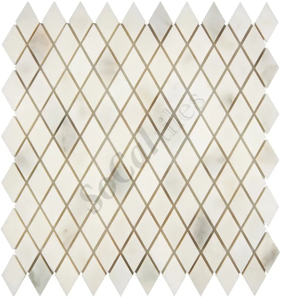 Calacatta Oliva Marble Diamond Mosaic Polished/Honed Backsplash Tile