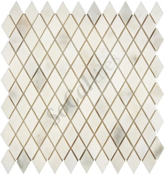 Calacatta Oliva Marble Diamond Mosaic Polished/Honed Backsplash Tile