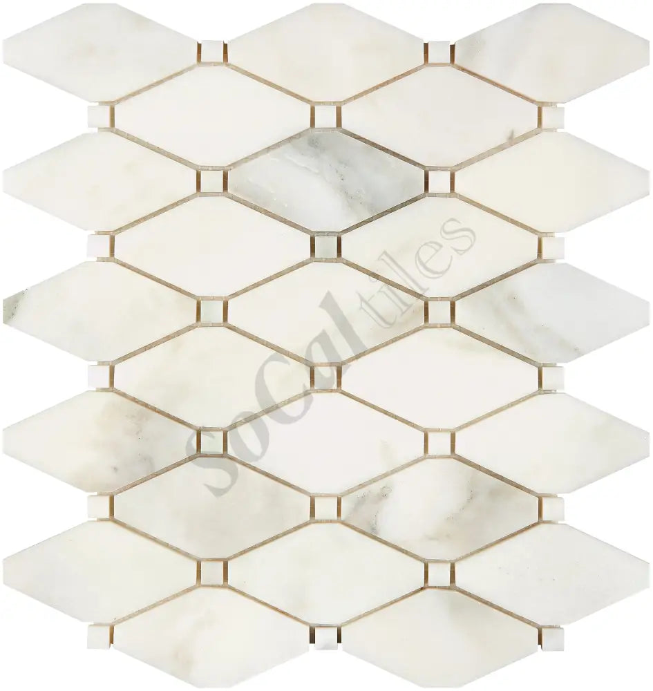 Calacatta Oliva Marble Long Octagon Mosaic Polished/Honed Backsplash Tile