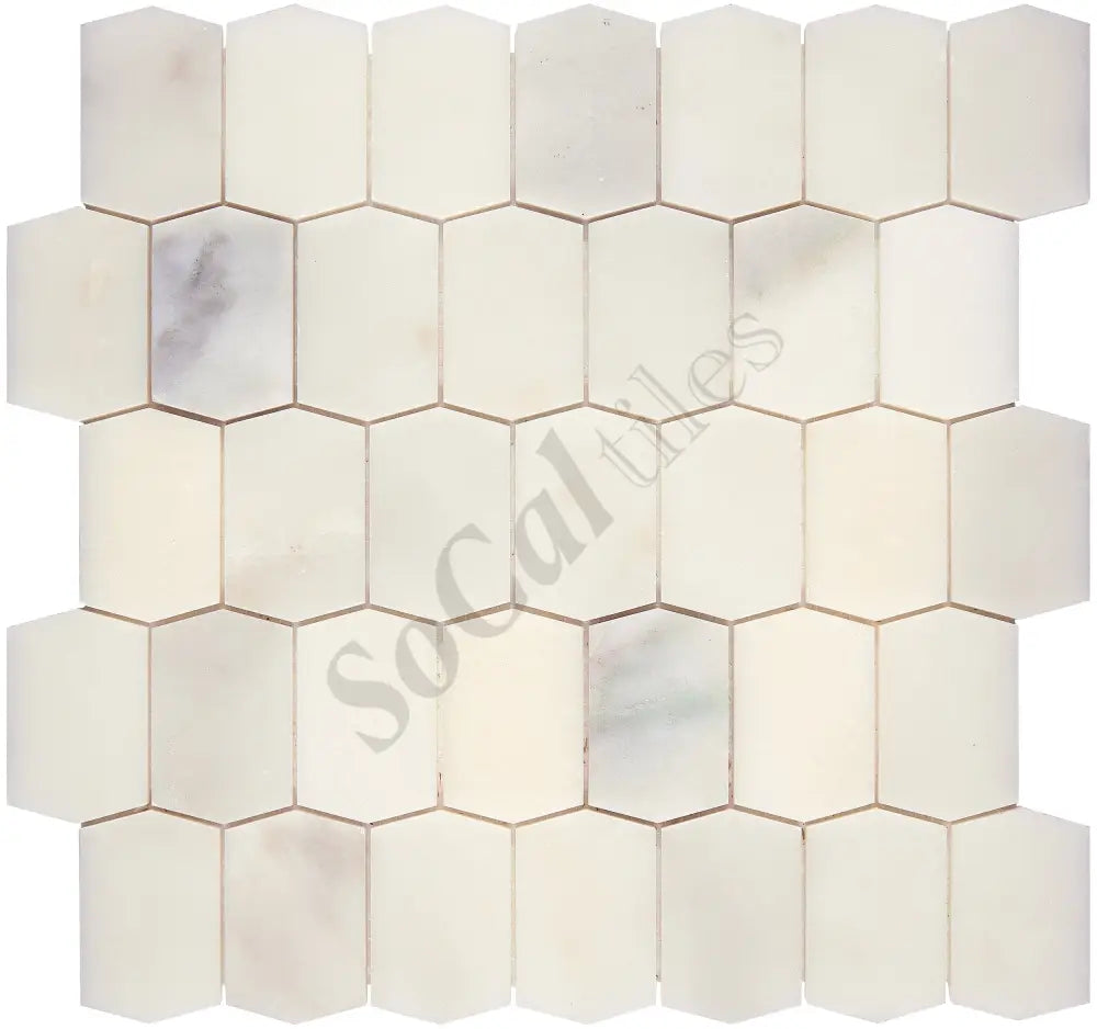 Calacatta Oliva Marble Picket Mosaic Polished/Honed Backsplash Tile