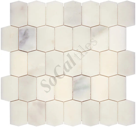 Calacatta Oliva Marble Picket Mosaic Polished/Honed Backsplash Tile
