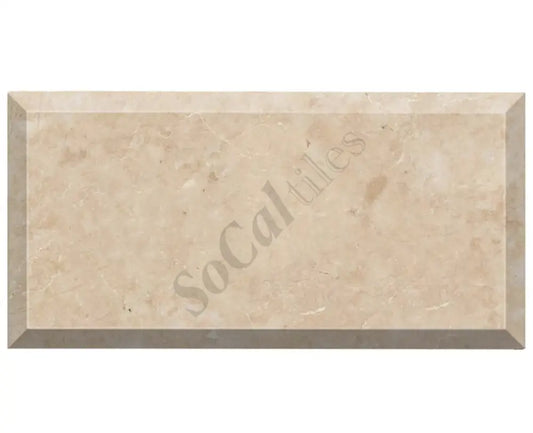 Cappuccino Marble 3’’ X 6’’ Tile Deep-Beveled Polished Wall Tile