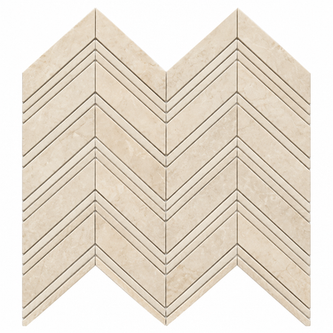Crema Marfil Marble Mosaic - Large Chevron