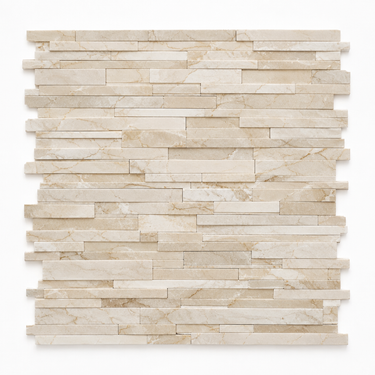 Crema Marfil Marble Mosaic - Manhattan Random-Strip