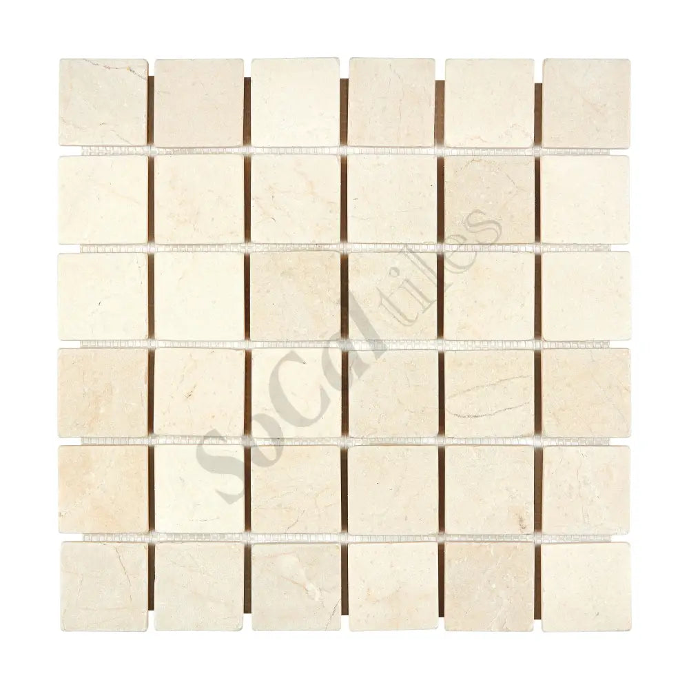 Crema Marfil Marble 2’’ X 2’’ Mosaic Backsplash Tile