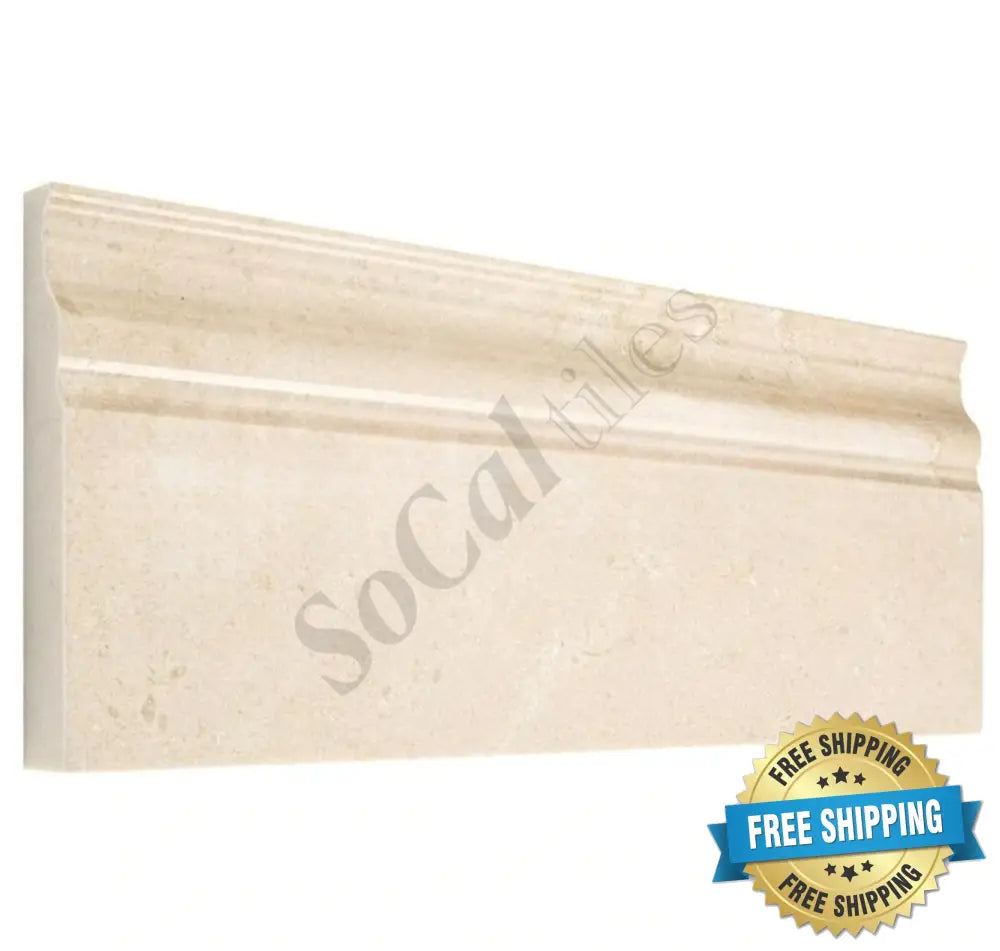 Crema Marfil Marble 4-3/4’’ X 12’’ Baseboard Trim Baseboard