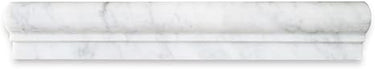 Bianco Carrara White Marble 2 X 12 Single-Step Chair Rail Trim Single-Step Chair Rail