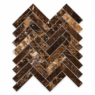 Emperador Dark 1x4 Herringbone mosaic product hero