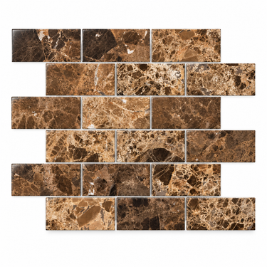 Emperador Dark 2x4 Brick Polished Mosaic product hero