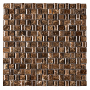 Emperador Dark Marble Mosaic - 3D Small-Bread