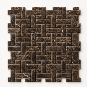Emperador Dark Marble Mosaic - 3D Small-Bread