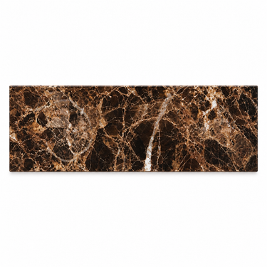 Emperador Dark 4x12 marble tile hero