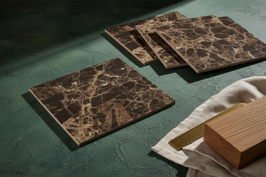 Emperador Dark 6x6 material study