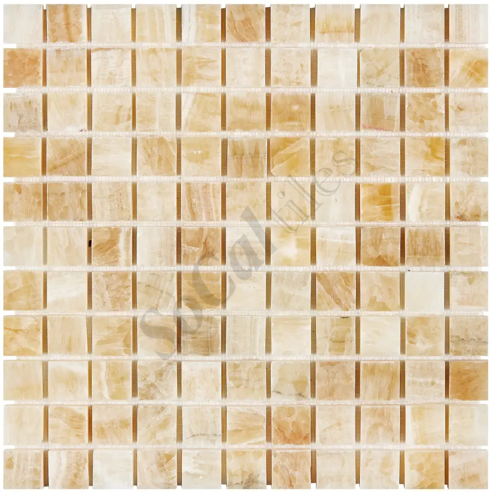 Giallo Crystal Honey Onyx 1’’ X 1’’ Mosaic Polished Backsplash Tile