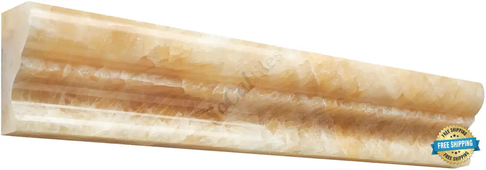 Giallo Crystal Honey Onyx 2’’ X 12’’ Crown Molding Polished Crown