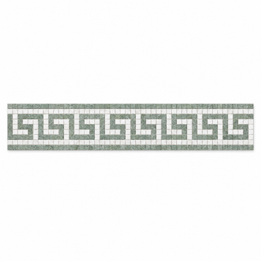 Greek key Ming green marble border hero