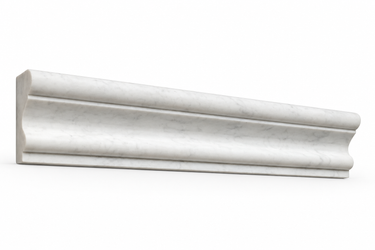 Bianco Congelato dolomite Milano molding trim showing its rounded ridges and concave center profile