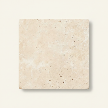 Ivory Light 6x6 tumbled travertine hero