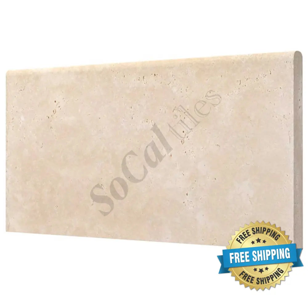 Ivory (Light) Travertine 12’’ X 24’’ Pool Coping 3 cm Tumbled Wall Tile