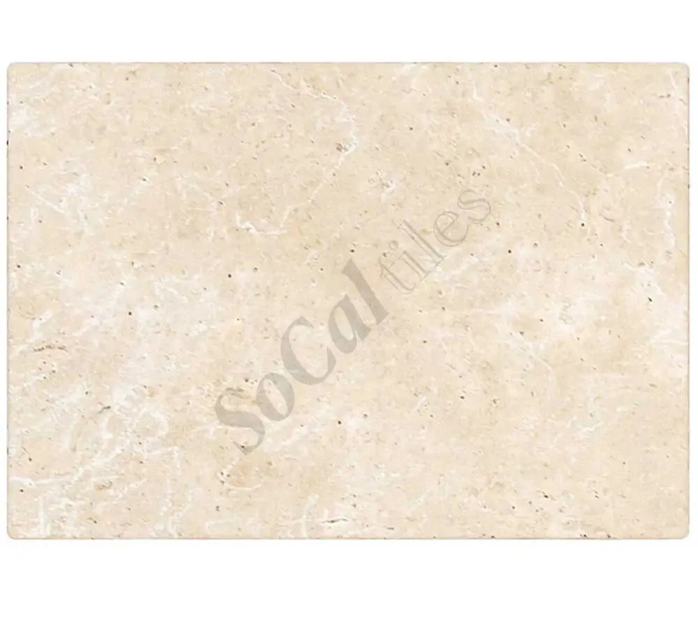 Ivory (Light) Travertine 16’’ X 24’’ Tile - (Cross-cut) Tumbled / 1 Sheet Wall Tile