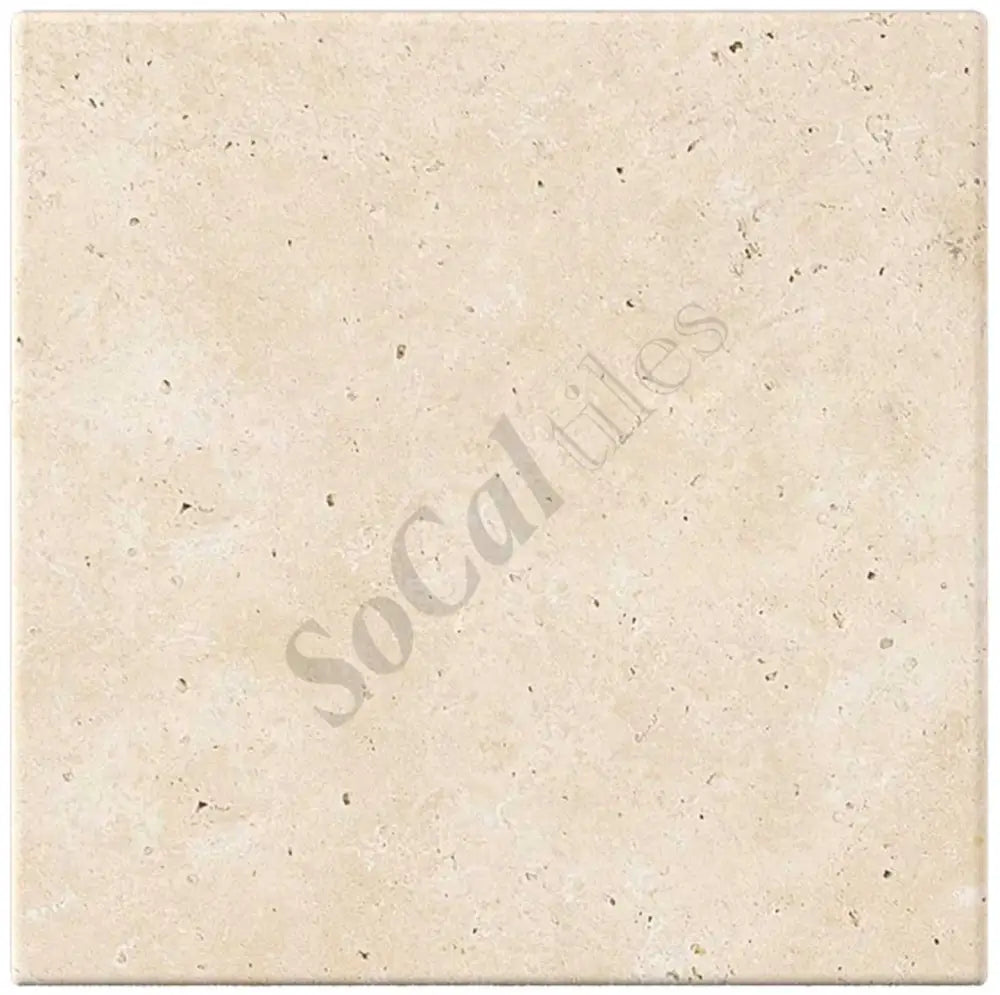 Ivory (Light) Travertine 18’’ X 18’’ Tile - (Cross-cut) Tumbled / 1 Sheet Wall Tile