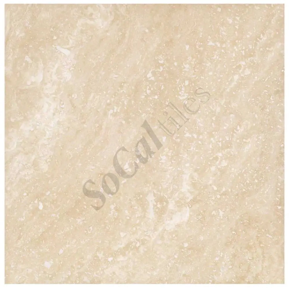 Ivory (Light) Travertine 24’’ X 24’’ Tile - (Cross-cut) Filled & Honed / 1 Sheet Wall Tile