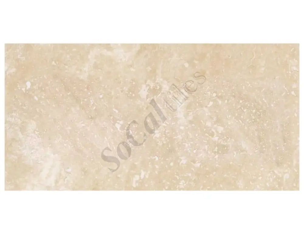 Ivory (Light) Travertine 3’’ X 6’’ Tile - (Cross-cut) Filled & Honed / 1 sq. ft. Wall Tile