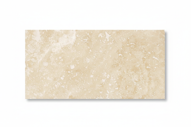 Ivory Travertine 6x12 single-tile product shot