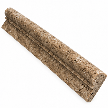 Noce Travertine single-step chair rail trim - illustrative image