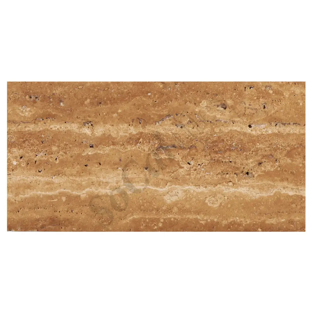 Noce Exotic Travertine Vein-Cut 3’’ X 6’’ Tile Brushed & Unfilled/Polished & Unfilled Polished & Unfilled / 1 sq. ft.