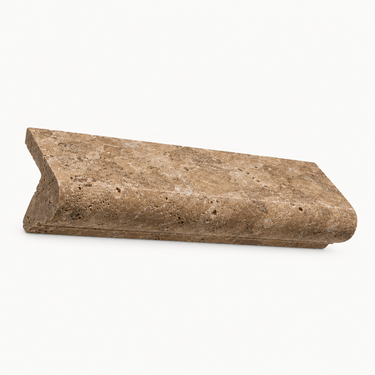 Noce Travertine corner-ogee trim - illustrative image
