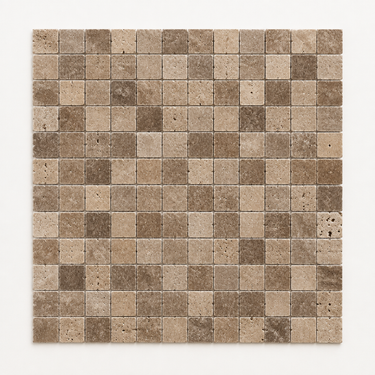 Noce Travertine Mosaic - 5/8x5/8 Square