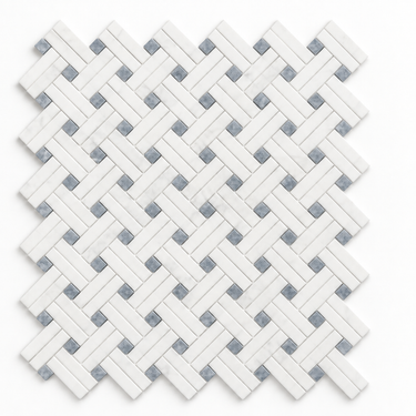 Oriental White Marble Stanza with blue-gray dots