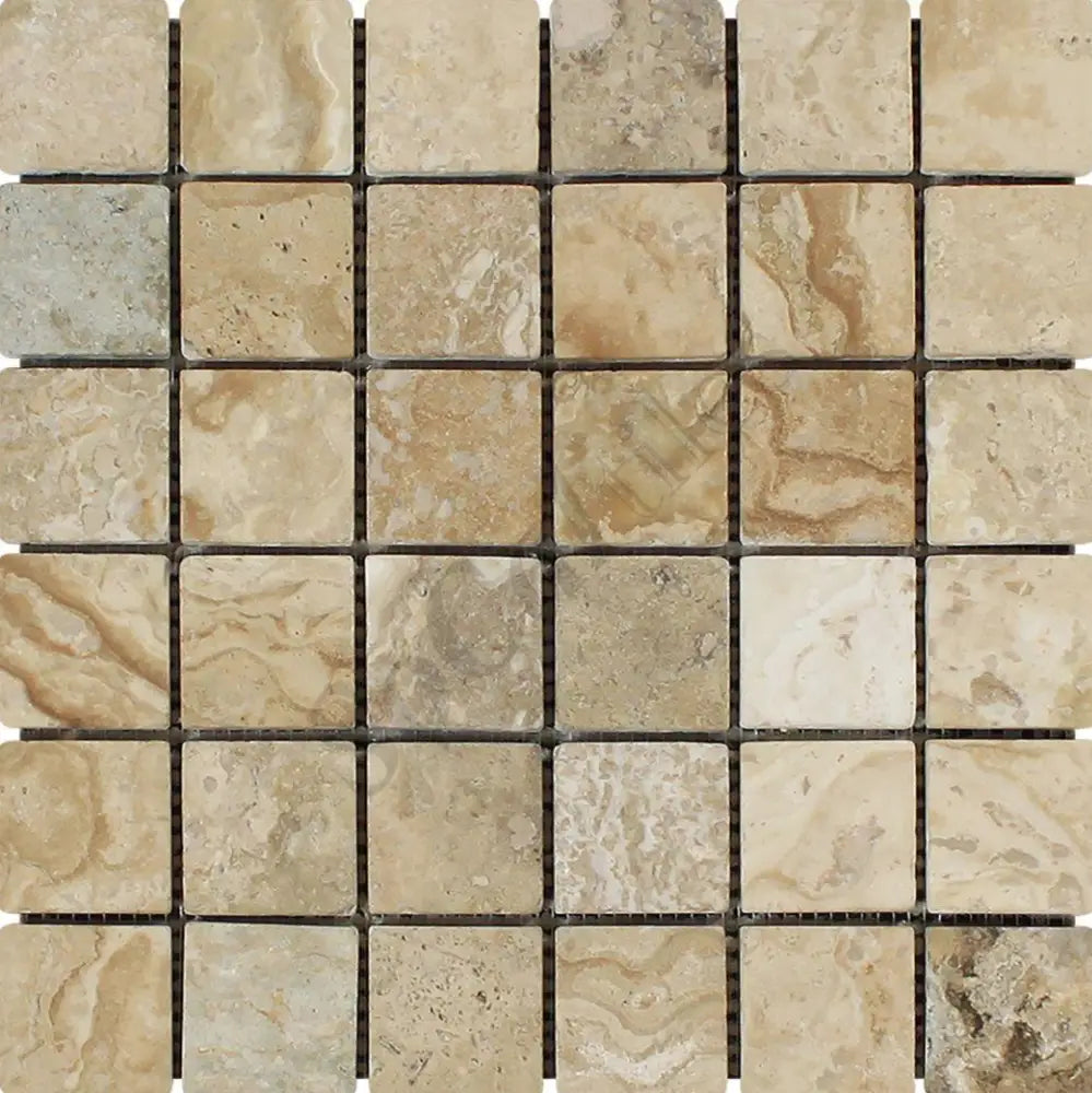 Philadelphia Travertine 2’’ X 2’’ Mosaic Tumbled Wall Tile
