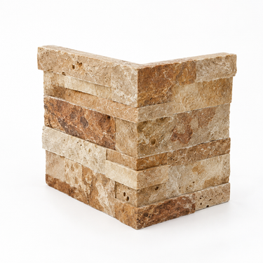 scabos travertine ledger panel corner