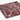 Side-angle close-up of a Rosso Levanto Breccia Vino marble tile showing its face and straight edge