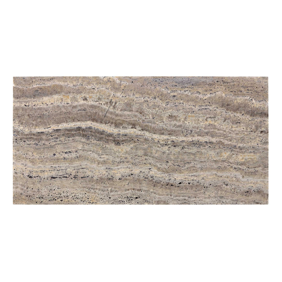 Silver Pewter Blend Travertine Tile - 12x24 Vein-Cut