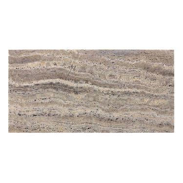 Silver Pewter Blend Travertine 12’’ X 24’’ Tile Vein-Cut Filled & Honed/Filled & Polished Filled & Honed / 1 sq. ft.