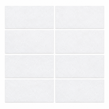 Thassos White 3x6 honed straight-edge tile hero