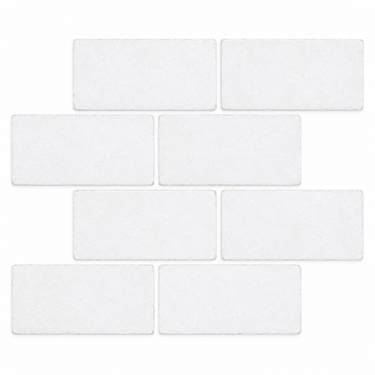Thassos White 3x6 tumbled marble tile hero